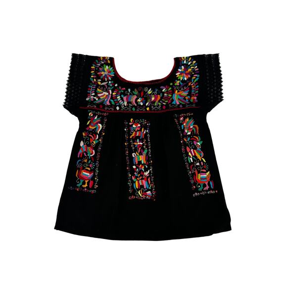 Mexican Hand embroidered bluse Size L - Picture 6 of 7